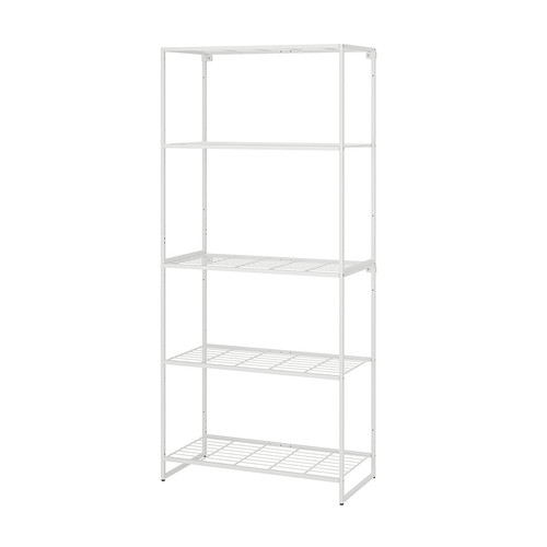 JOSTEIN Shelving unit, in/outdoor/wire white, 81x40x180 cm