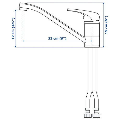 SUNDSVIK Single-lever kitchen mixer tap, chrome-plated