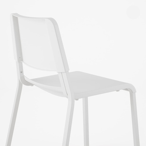 MELLTORP / TEODORES Table and 2 chairs, white, white, 75x75 cm