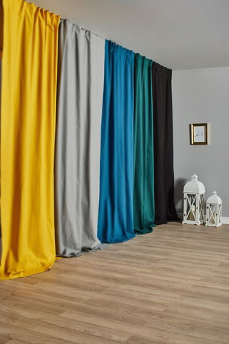 GoodHome Curtain Baltha 140 x 300 cm, mustard