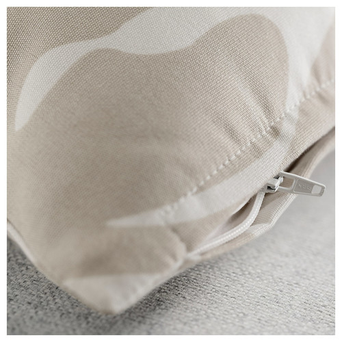 GRÖNKNAVEL Cushion cover, beige white/outdoor indoor, 50x50 cm