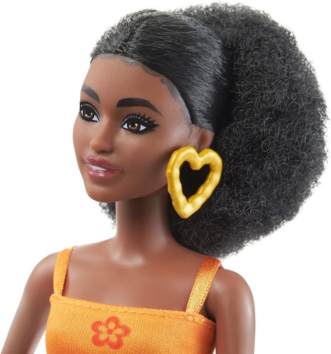 Barbie Doll Fashionista, Curly Black Hair And Petite Body HPF74 3+