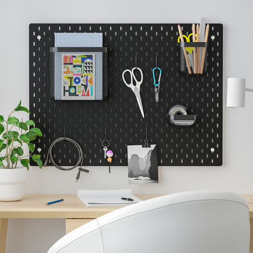 SKÅDIS Pegboard combination, black, 76x56 cm