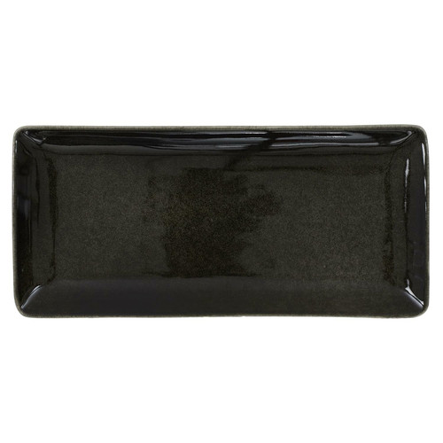 Ceramic Tray Negro 33x15, black