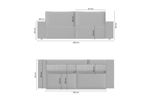 Sofa-Bed Flabio Anafi 8, blue