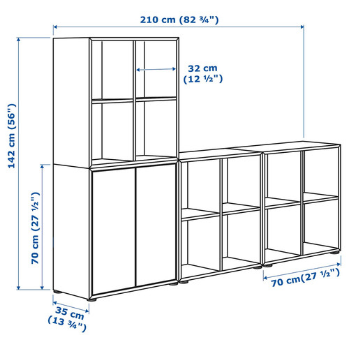 EKET Storage combination with feet