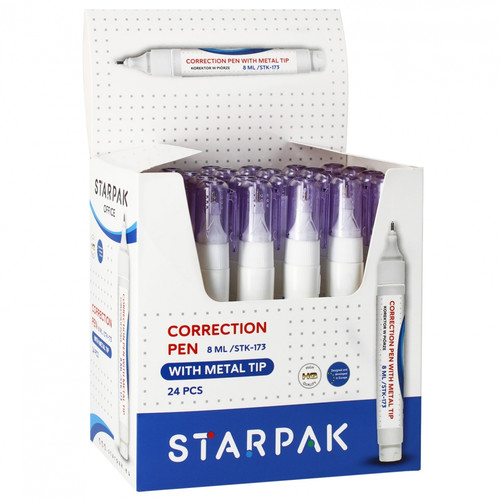 Starpak Correction Pen 8ml 24pcs