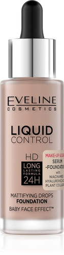 Eveline Liquid Control HD Mattifying Drops Foundation 025 Light Rose  32ml