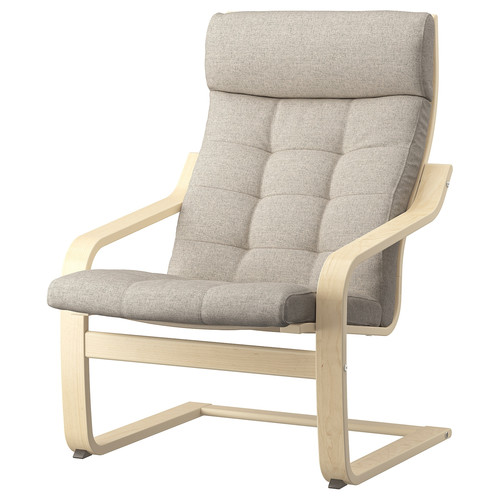 POÄNG Armchair, birch veneer/Gunnared beige