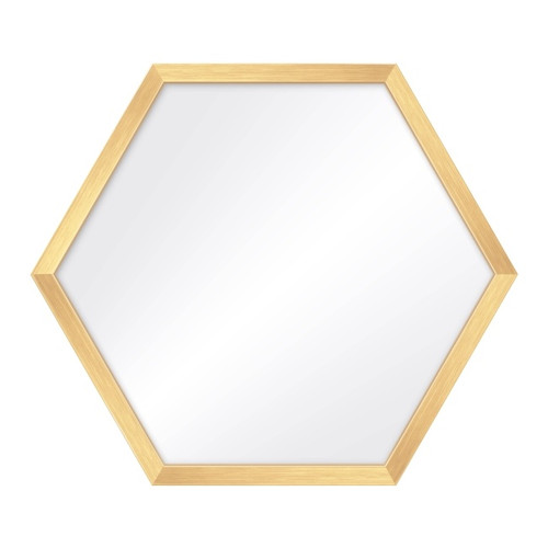 Hexagon Mirror 35x40 cm, gold