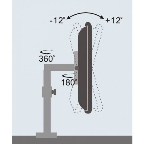 Techly 13"-27" Desk Stand for Monitor Middle Arm Tilt