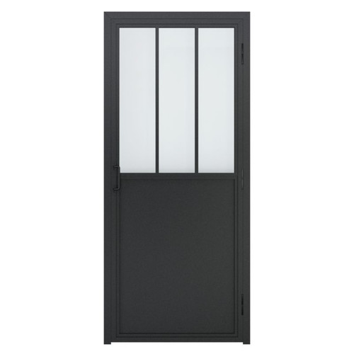 GoodHome Industrial Internal Door 80, left, black