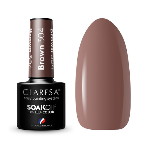 CLARESA BROWN 304 Hybrid Nail Polish 5g