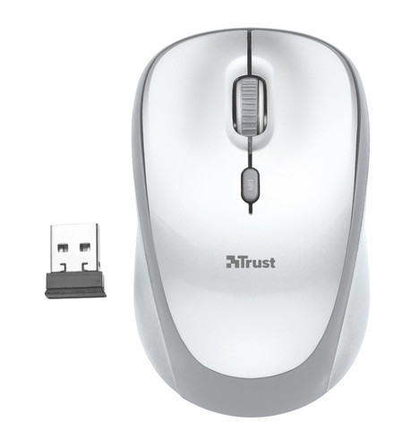 Trust Optical Wireless Mouse Yvi, white