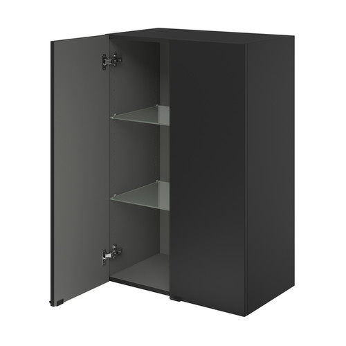 GoodHome Bathroom Wall Cabinet Imandra 60 x 90 x 36 cm, matt black