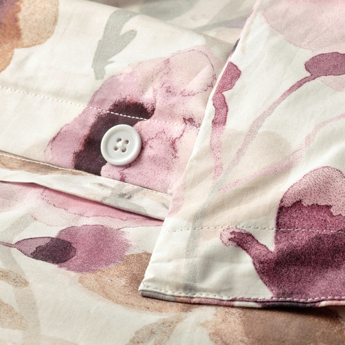 LÖNNHÖSTMAL Duvet cover and 2 pillowcases, multicolour/floral pattern, 200x200/50x60 cm