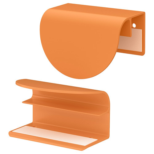 LATMASK Clip-on handle, orange, 60 mm 2 pack