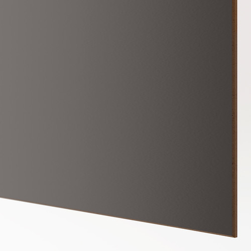 MEHAMN 4 panels for sliding door frame, dark grey/beige, 75x201 cm