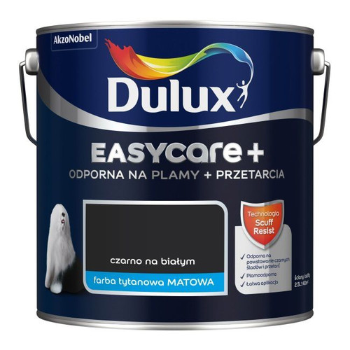 Dulux EasyCare+ Washable Durable Matt Paint 2.5l in the black