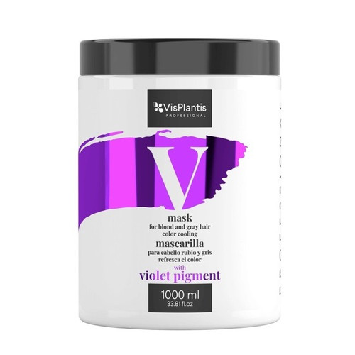 Vis Plantis Professional Mask for Blonde & Gray Hair Color Pigment 1000ml