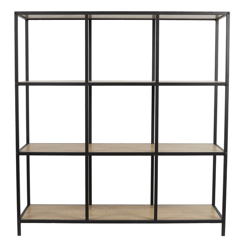 Shelving Unit Loka IX, oak/black