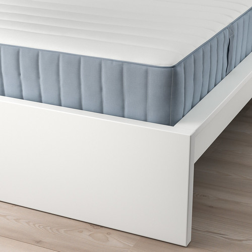 MALM Bed frame with mattress, white/Valevåg firm, 140x200 cm