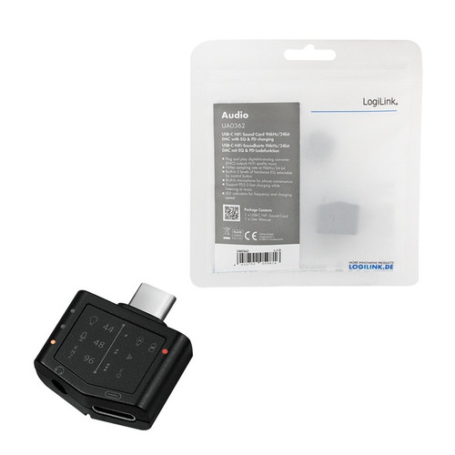 LogiLink USB-C/M Audio Adapter to 3.5mm/F Jack