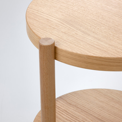 LISTERBY Side table, oak veneer, 50 cm