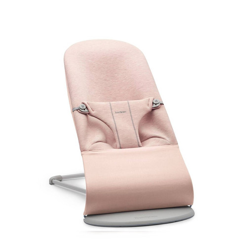 BABYBJORN Bouncer Bliss - Light grey frame, 3D Jersey, Light pink