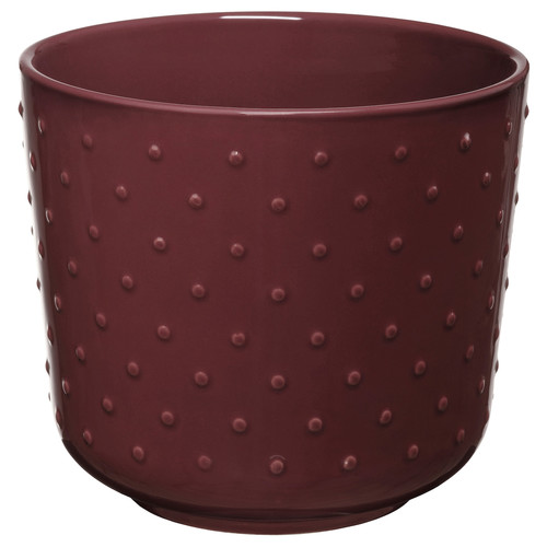 SESAMFRÖN Plant pot, indoor/outdoor brown-red, 12 cm