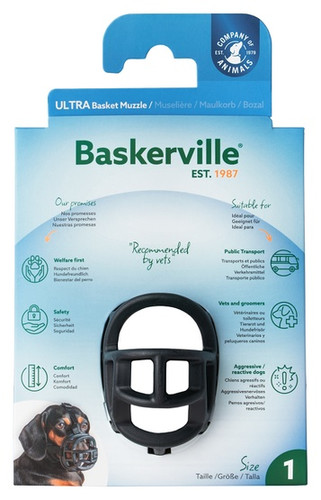 Baskerville Ultra Muzzle Size 1, black