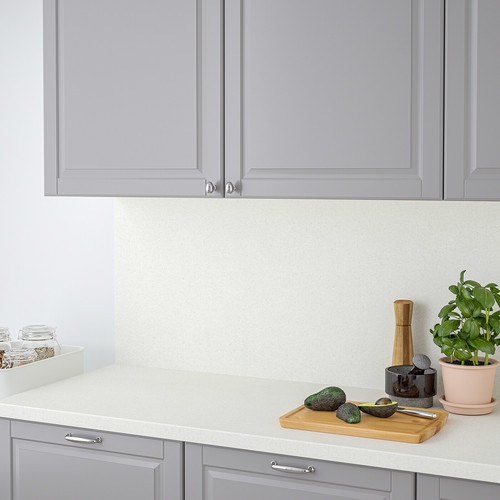 SÄLJAN Worktop, white/light grey stone effect/laminate, 246x3.8 cm