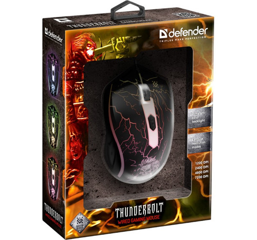 Defender Optical Wired Gaming Mouse Thunderbolt GM-925