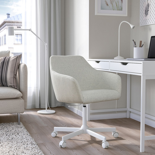 TOSSBERG / MALSKÄR Swivel chair, Gunnared beige/white