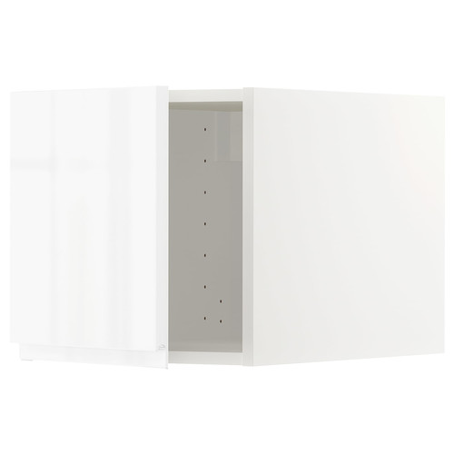 METOD Top cabinet, white/Voxtorp high-gloss/white, 40x40 cm