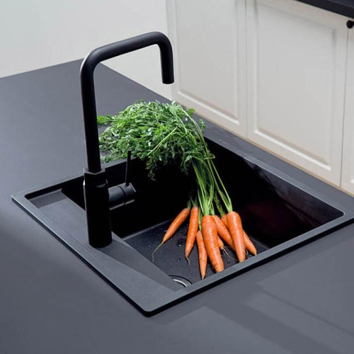 Granite Kitchen Sink Hirase 1 Bowl, black