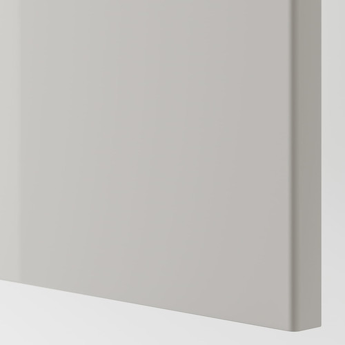 PAX / FARDAL Wardrobe combination, white, high-gloss light grey, 150x60x236 cm