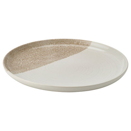 KRUSTISTEL Plate, patterned/light beige, 25 cm