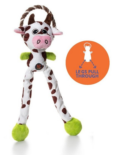 Petstages Dog Toy Thunda Tugga Leggy Cow 52cm