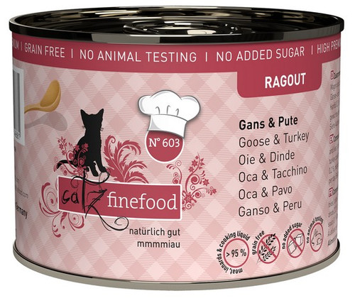 Catz Finefood Ragout Cat Food N.603 Goose & Turkey 180g