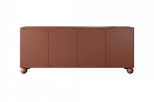 Cabinet Sonatia II 200 cm, with internal drawers, burgundy