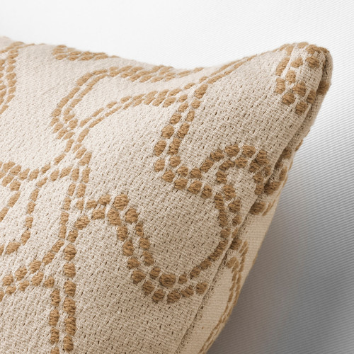 GULDFLY Cushion cover, off-white/yellow-beige, 50x50 cm