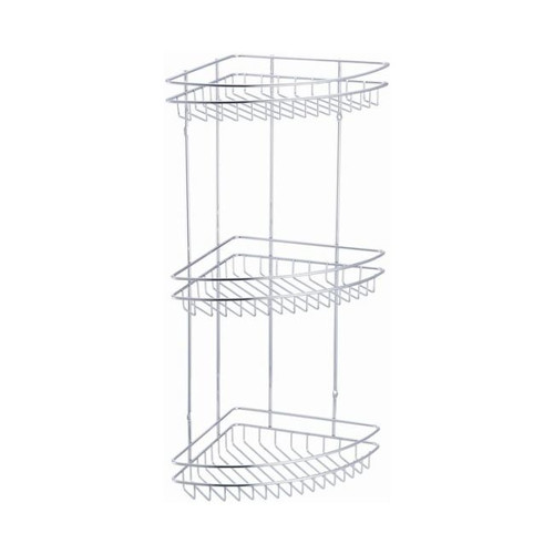 Shower Shelf Moon, 3 shelves, chrome