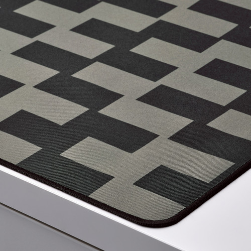 BLÅSKATA Gaming mouse pad, black/gray patterned, 40x80 cm