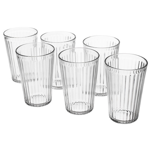 VARDAGEN Glass, clear glass, 43 cl, 6 pack