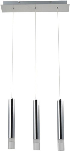 GoodHome LED Pendant Lamp Rossak 3-bulb 1050lm, chrome