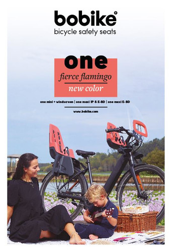 Bobike Bicycle Seat One Maxi up to 22kg, fierce flamingo