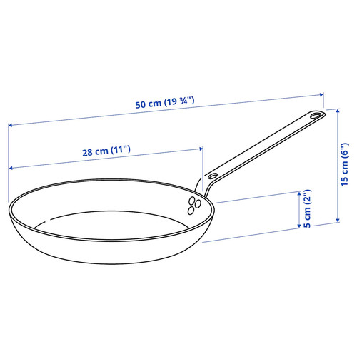 VARDAGEN Frying pan, carbon steel, 28 cm