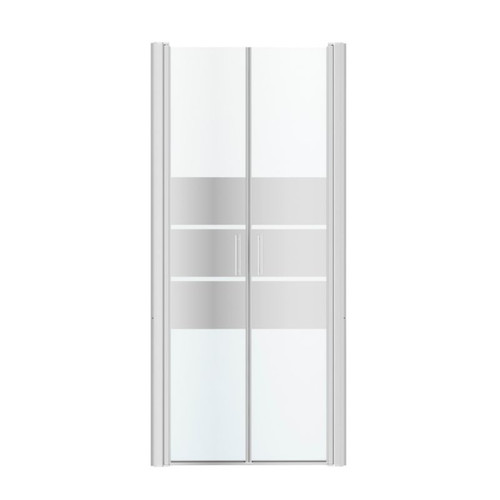 GoodHome Shower Door Double Beloya 90 cm, chrome/mirror glass