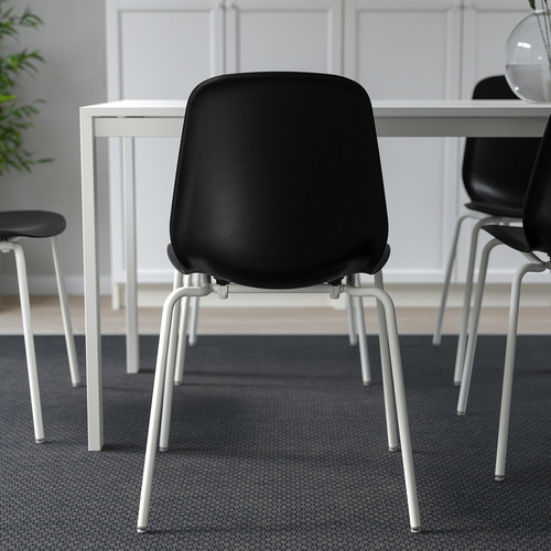 LIDÅS Chair, black/Sefast white